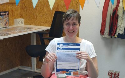 Amanda is geslaagd voor de training!